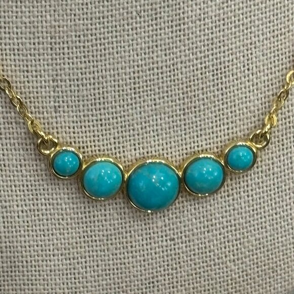 Milor Italy 925 Turquoise Necklace on 18" Chain - Picture 7 of 8